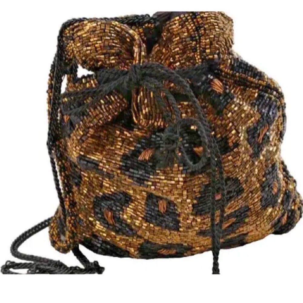 Zara leopard evening bag